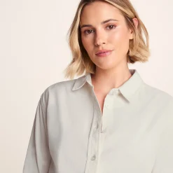 Harby Womens Long Sleeve Lightweight Corduroy Shirt - Vanilla