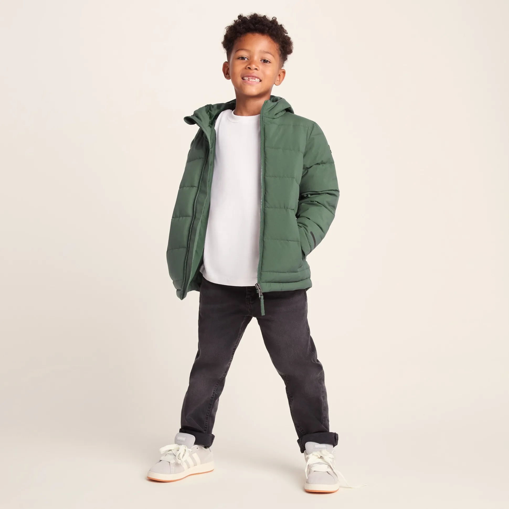Harecroft Kids Padded Jacket - Dark Fern