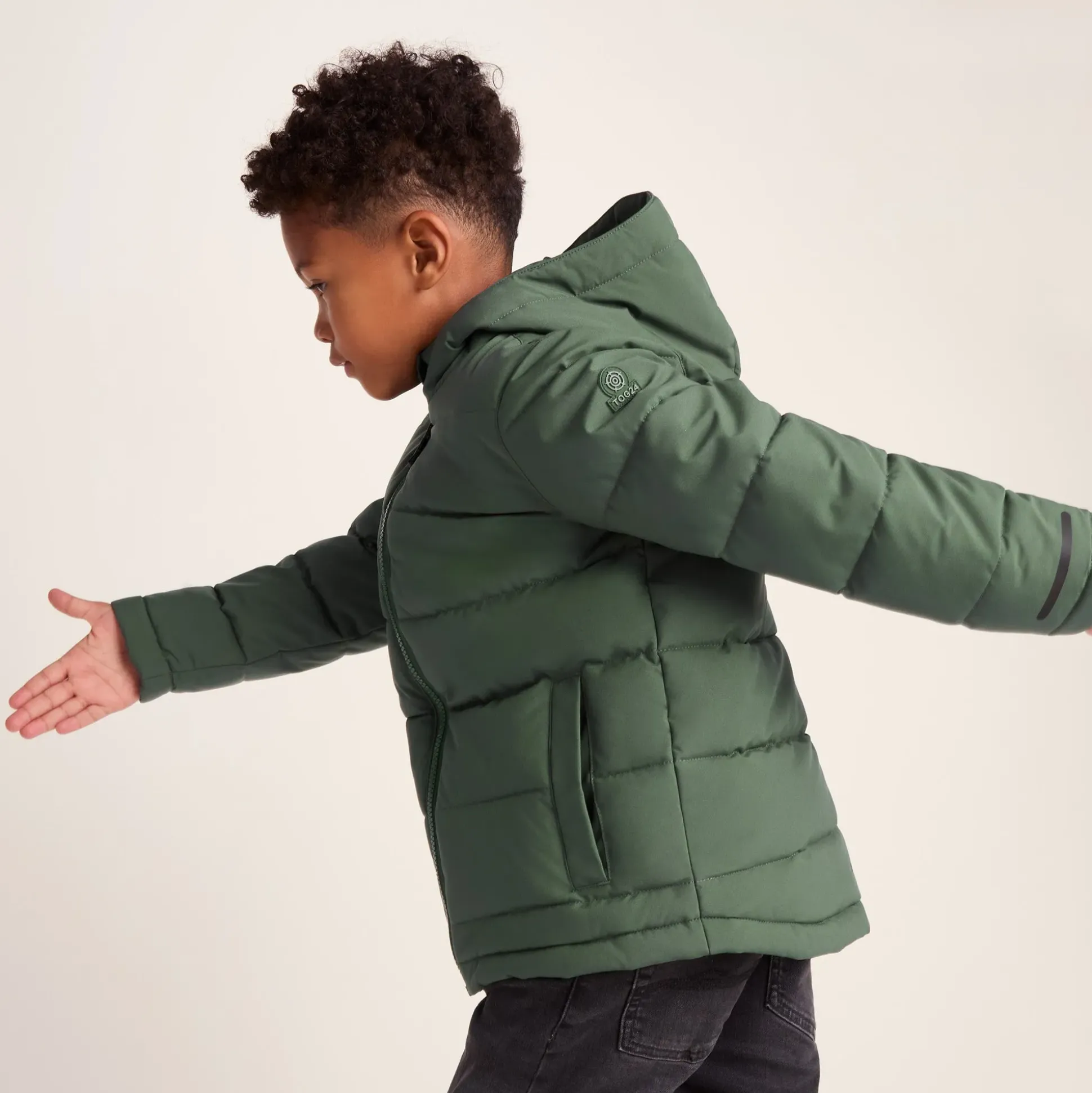 Harecroft Kids Padded Jacket - Dark Fern