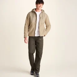 Hare Mens Padded Sherpa Hooded Jacket - Light Sand