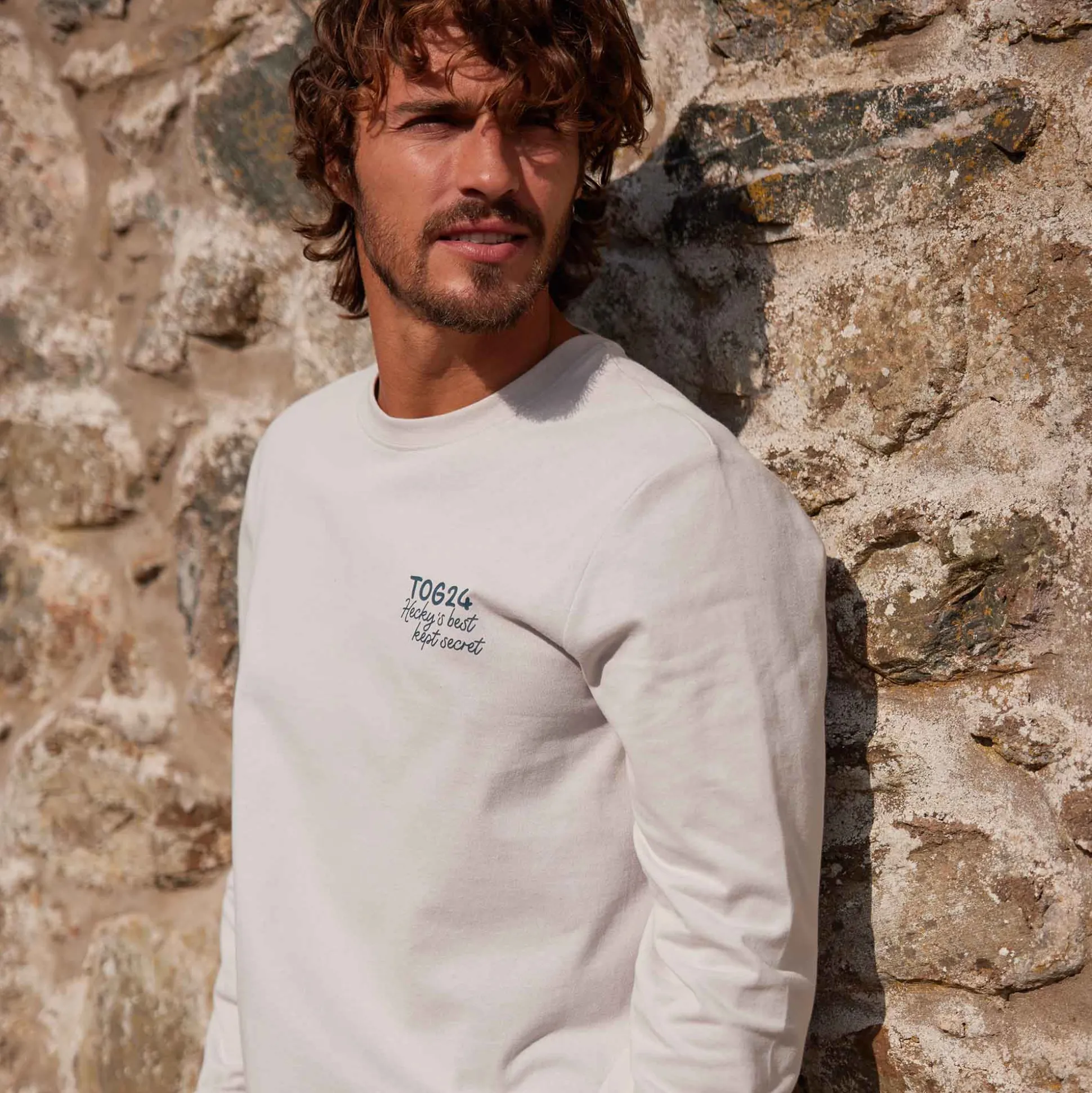 Hecky Mens Long Sleeve T-Shirt - Raincloud