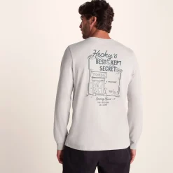 Hecky Mens Long Sleeve T-Shirt - Raincloud