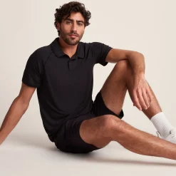 Hector Mens Performance Polo Shirt - Black
