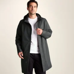 Henry Mens Waterproof Longline Coat - Charcoal Melange