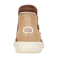 HEYDUDE Branson Suede Novelty Womens Ankle Boots - Brown/Snake