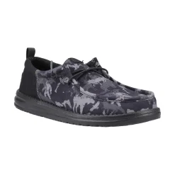 HEYDUDE Wally Funk Hunt Camo Mens Shoes - Black