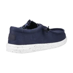 HEYDUDE Wally Mens Canvas Shoe - Navy