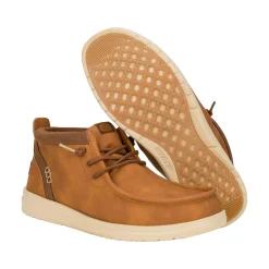 HEYDUDE Wally Mid GripR Classic Mens Boots - Cognac/Tan
