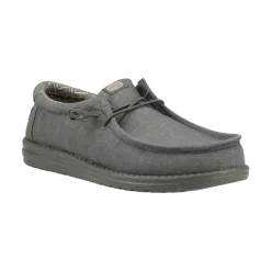 HEYDUDE Wally Stretch Canvas Mens Shoes - Deep Green