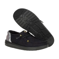HEYDUDE Wendy Boho Crochet Womens Shoes - Black