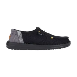 HEYDUDE Wendy Boho Crochet Womens Shoes - Black