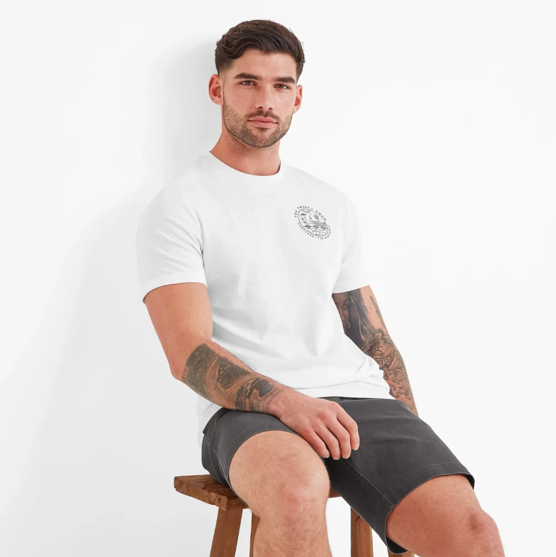Highland Mens T-Shirt - Optic White
