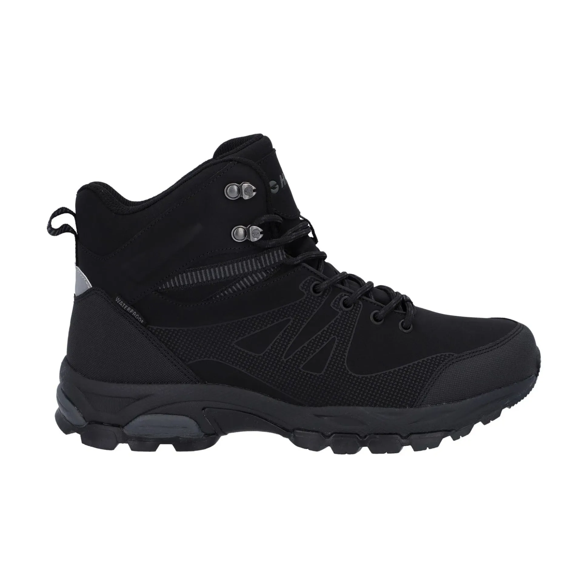 Hi-Tec Jackdaw Mid Mens Waterproof Boots - Black/Carbon Grey
