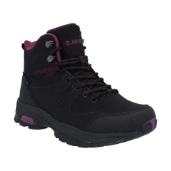 Hi-Tec Jackdaw Mid Womens Waterproof Boots - Black/Burgundy