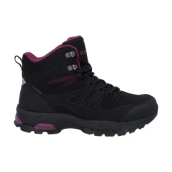 Hi-Tec Jackdaw Mid Womens Waterproof Boots - Black/Burgundy