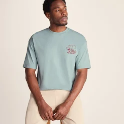 Hop Mens Relaxed Fit Premium Supersoft Hattie Clark T-Shirt - Summer Sky