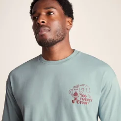 Hop Mens Relaxed Fit Premium Supersoft Hattie Clark T-Shirt - Summer Sky