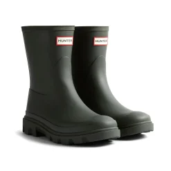 Hunter Downpour Short Boot Womens - Dark Olive