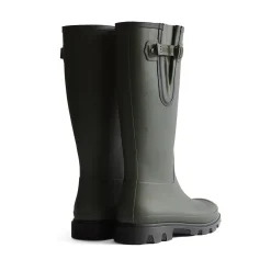 Hunter Field Downpour Adjustable Boot Womens - Dark Olive/Black