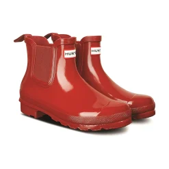 Hunter Original Chelsea Gloss Boot Womens - Military Red