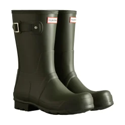 Hunter Original Short Mens Wellington Boots - Dark Olive