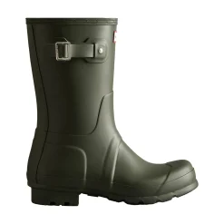 Hunter Original Short Mens Wellington Boots - Dark Olive