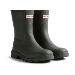 Hunter Unisex Downpour Short Boot Mens - Dark Olive