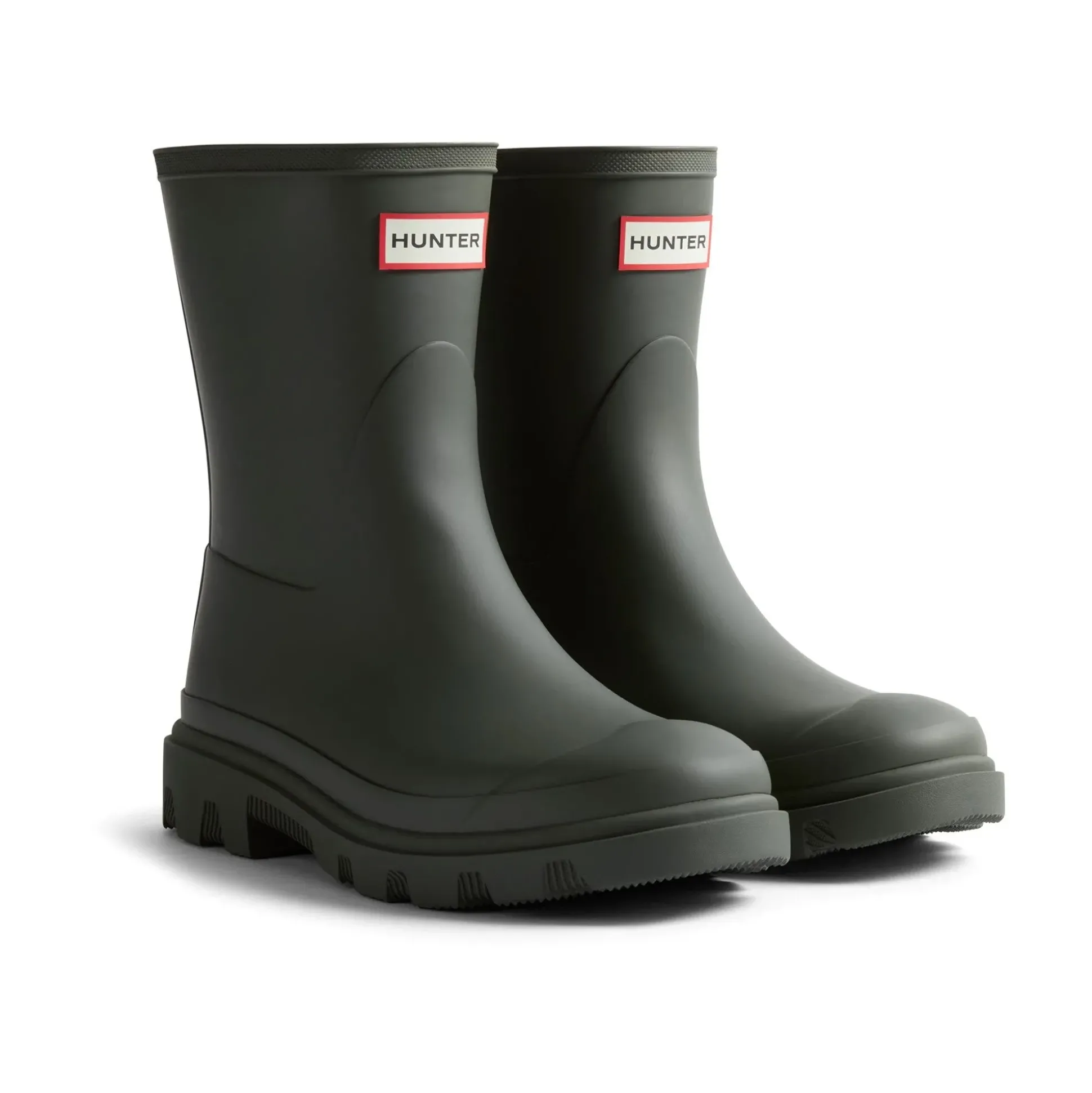 Hunter Unisex Downpour Short Boot Mens - Dark Olive