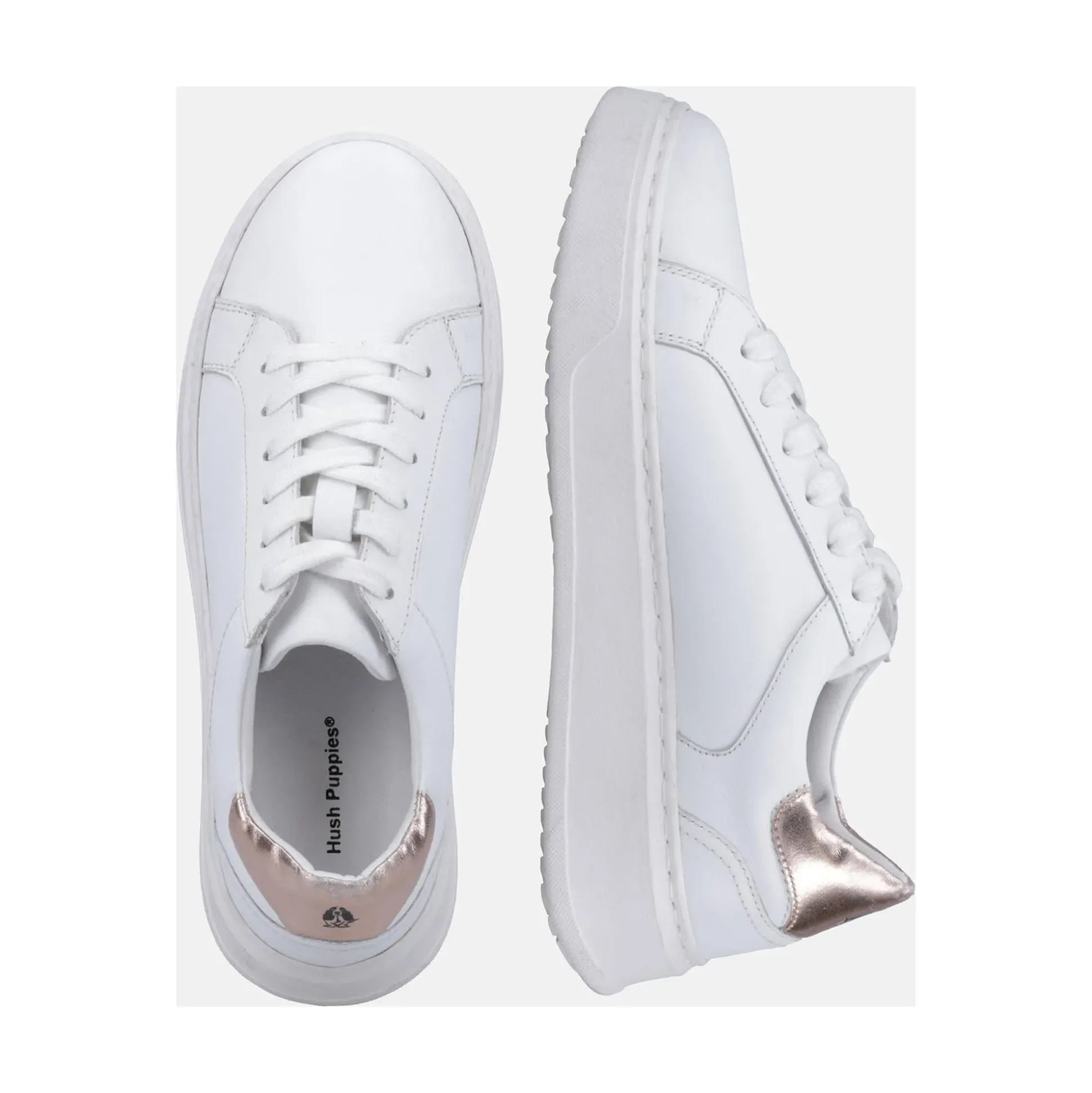 Hush Puppies Camille Lace Cupsole - White