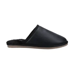Hush Puppies Coady Leather Slipper Mens - Black
