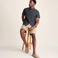 Jayden Mens 100% Cotton Short Sleeve Shirt - Deep Slate