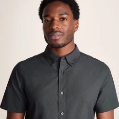 Jayden Mens 100% Cotton Short Sleeve Shirt - Deep Slate
