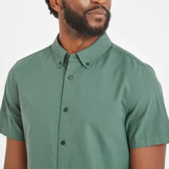 Jayden Mens 100% Cotton Short Sleeve Shirt - Light Forest