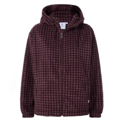 Joanna Womens Relaxed Fit Sherpa Fleece - Huckleberry Gingham
