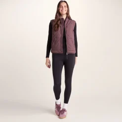 Juni Womens Relaxed Fit Shower Resistant Insulated Gilet - Dark Mauve