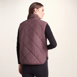 Juni Womens Relaxed Fit Shower Resistant Insulated Gilet - Dark Mauve