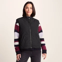 Juni Womens Relaxed Fit Shower Resistant Insulated Gilet - Black