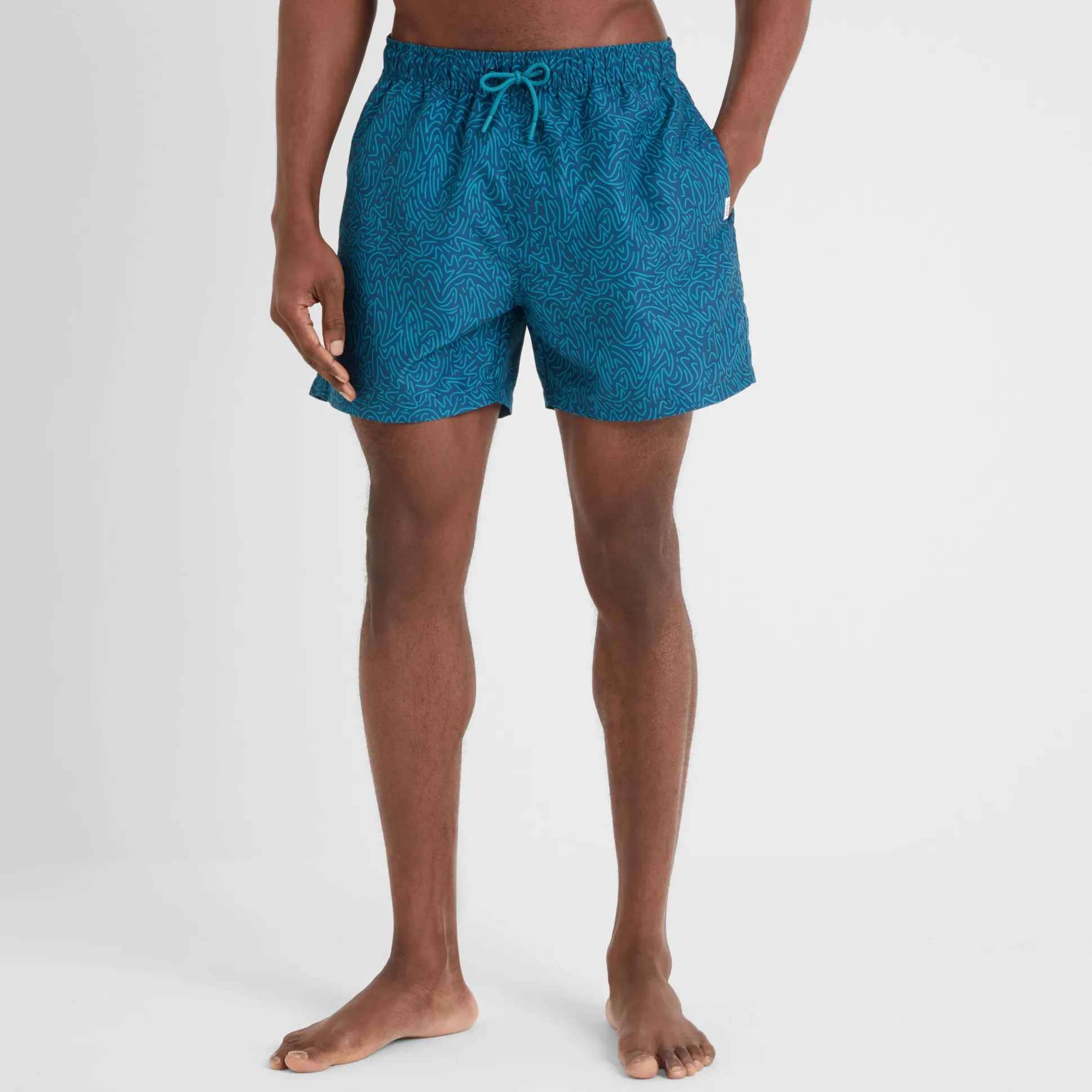 Kai Mens Swimshorts - Night Sea Sketch Print