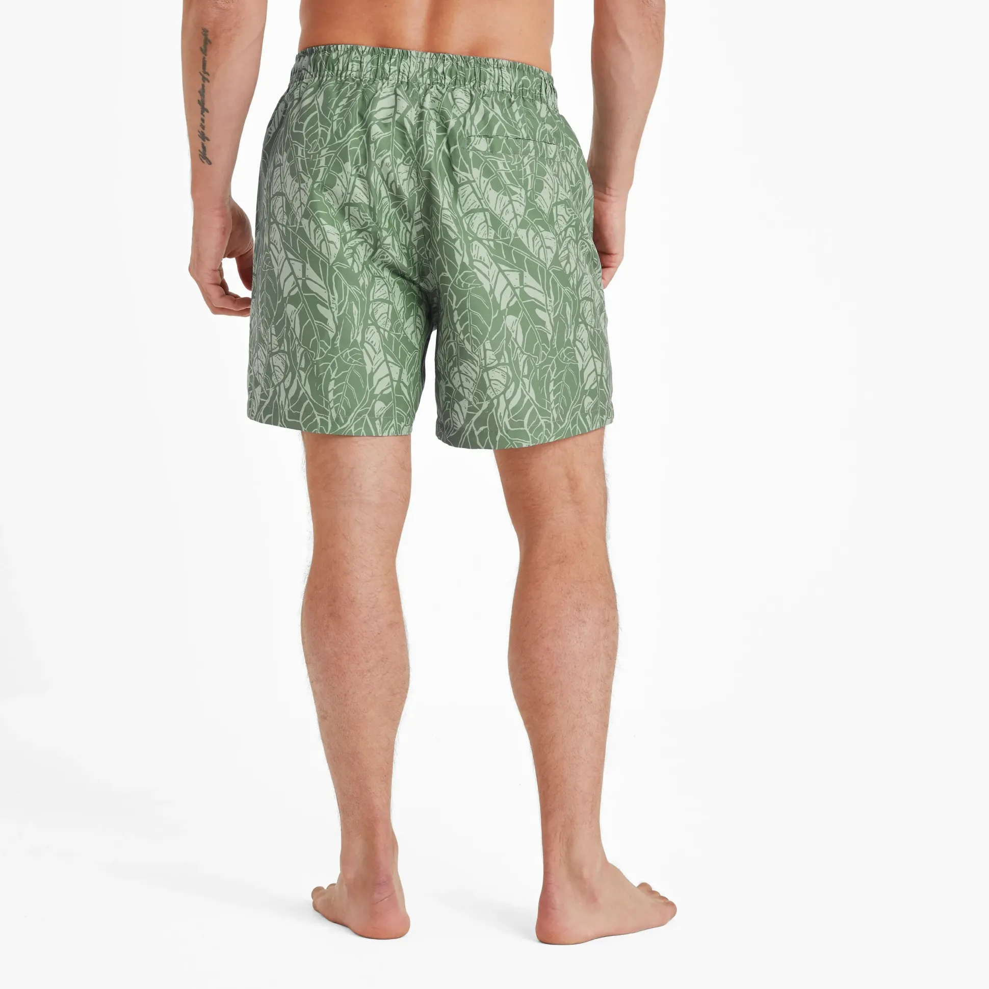 Kai Mens Swimshorts - Pistachio Palm Print
