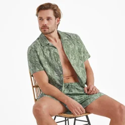 Kai Mens Swimshorts - Pistachio Palm Print