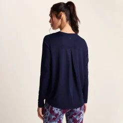 Kehlani Womens Long Sleeve Performance Top - Oxford Blue