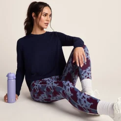 Kehlani Womens Long Sleeve Performance Top - Oxford Blue