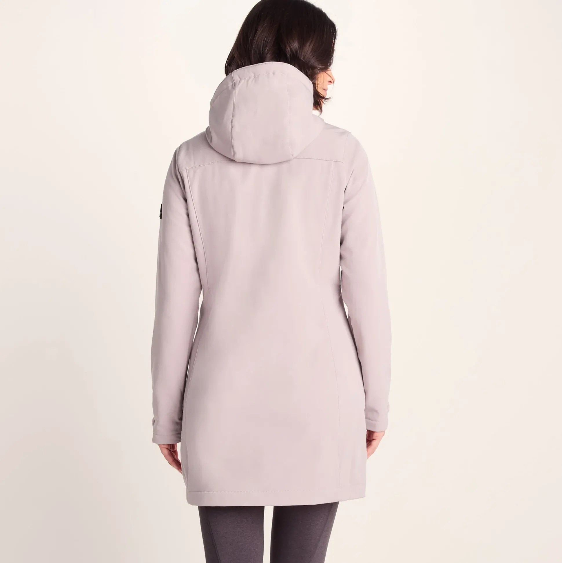 Keld Womens Long Shower Resistant Hooded Softshell Jacket - Dusky Pink