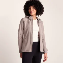 Keld Womens Shower Resistant Hooded Softshell Jacket - Dusky Pink