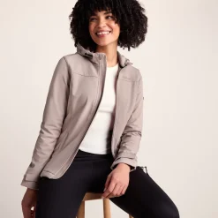 Keld Womens Shower Resistant Hooded Softshell Jacket - Dusky Pink