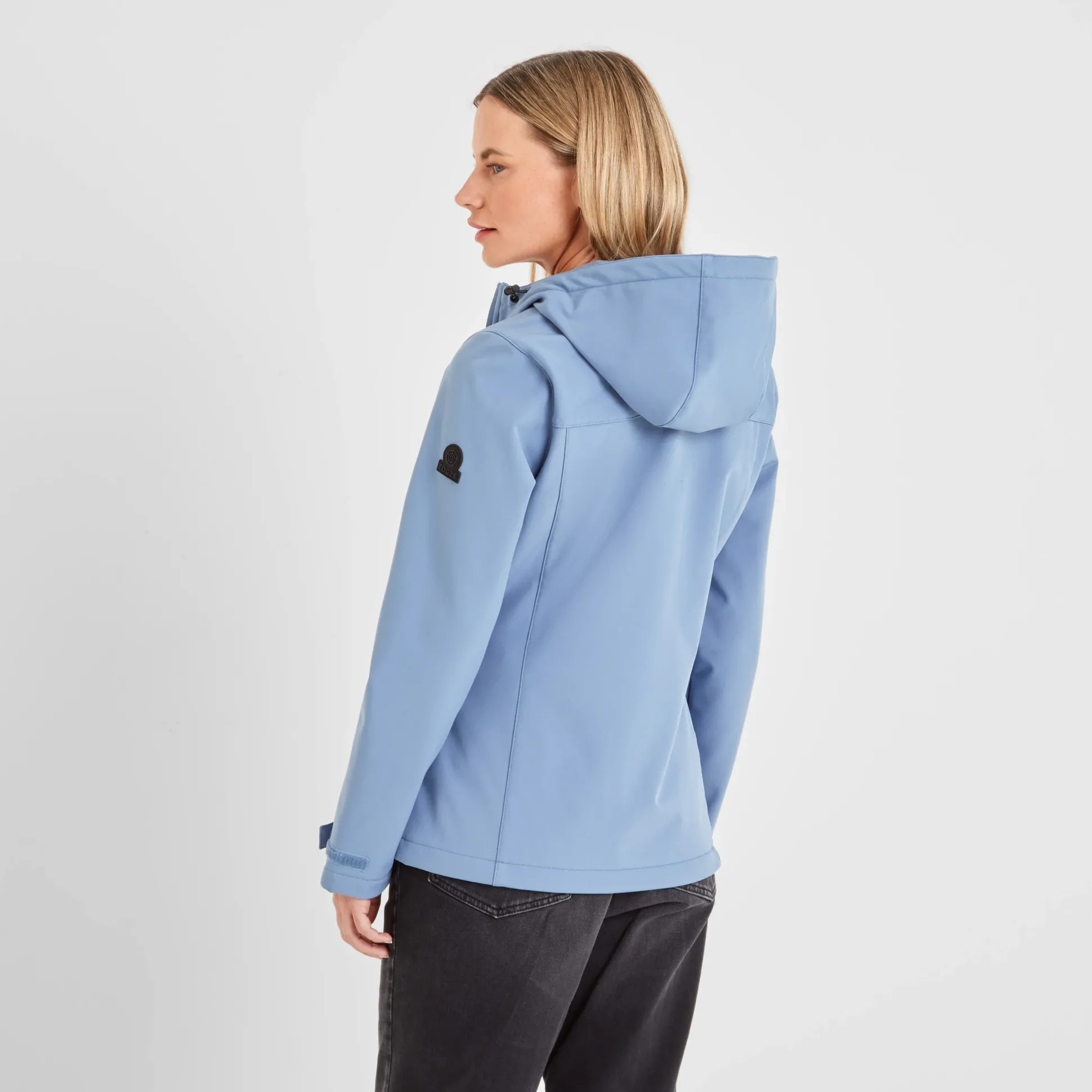 Keld Womens Shower Resistant Hooded Softshell Jacket - Misty Blue