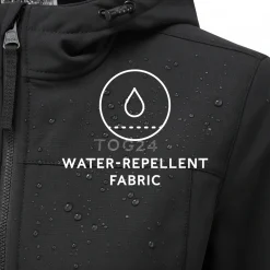 Keld Womens Shower Resistant Hooded Softshell Jacket - Black