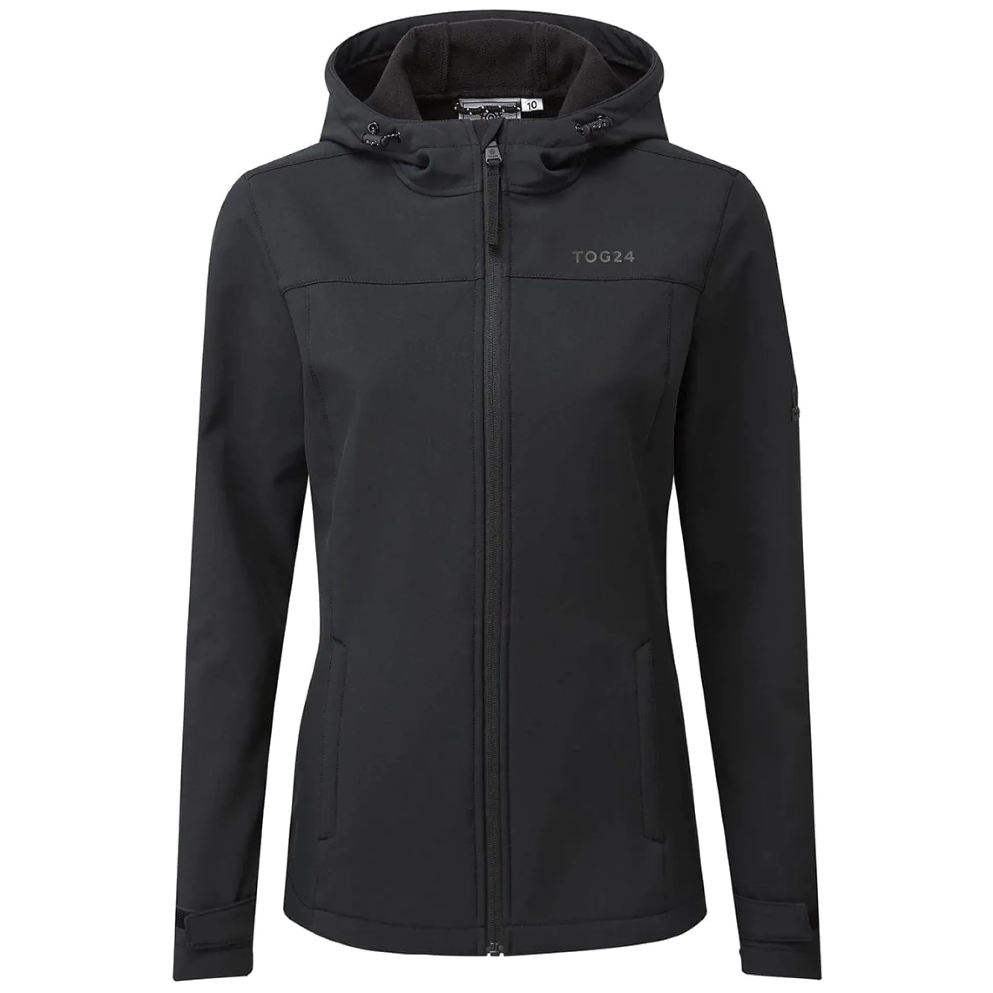 Keld Womens Shower Resistant Hooded Softshell Jacket - Black