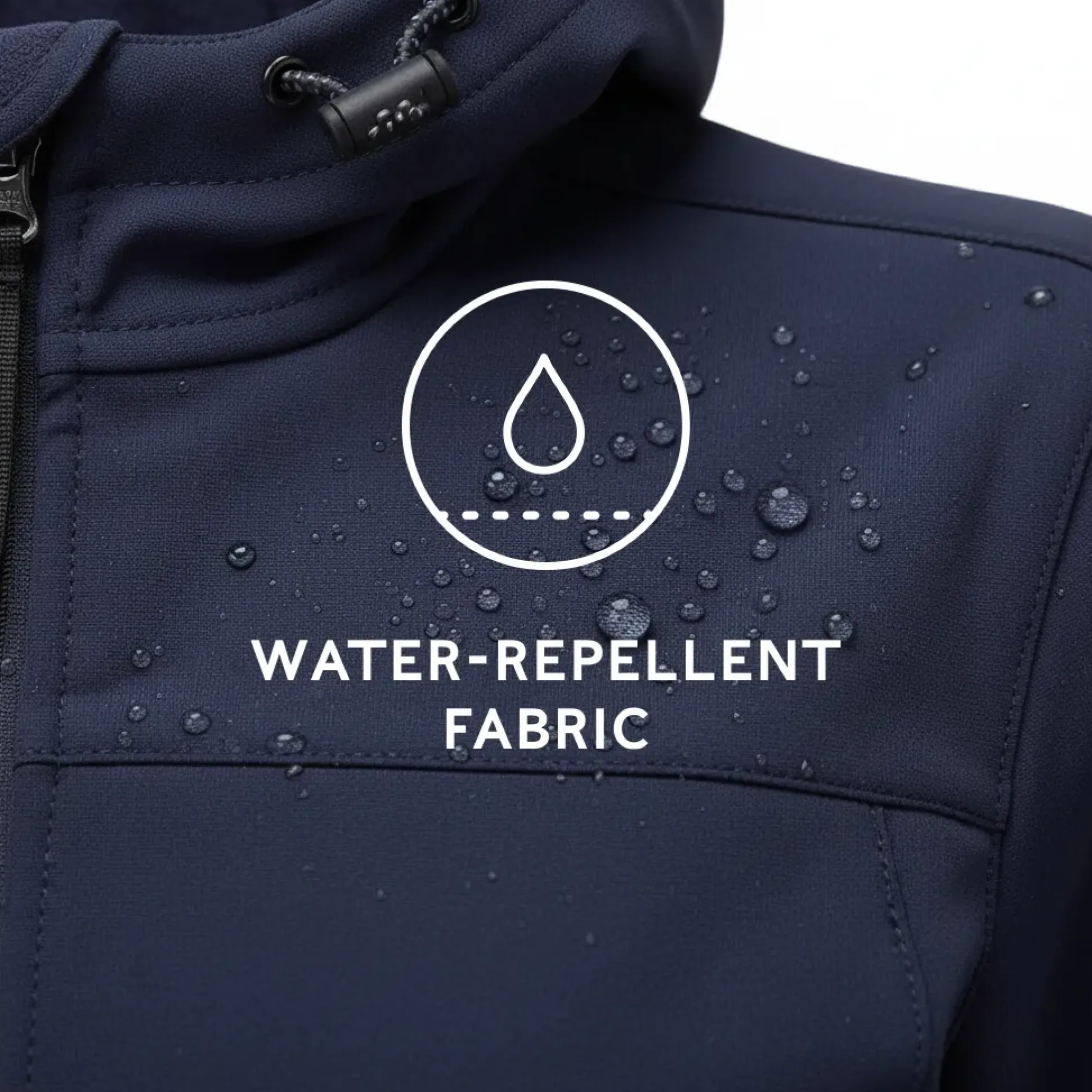 Keld Womens Shower Resistant Hooded Softshell Jacket - Navy