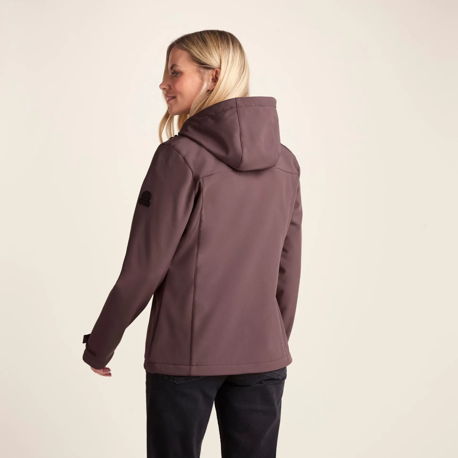 Keld Womens Shower Resistant Hooded Softshell Jacket - Dark Mauve
